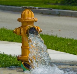 Fire Hydrant Flowing